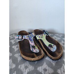 Birkenstock Papillio purple floral gizeh sandal 39 8/8.5